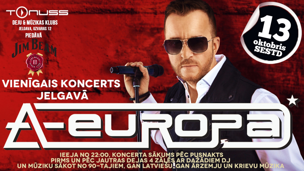 A-Europa vienīgais koncerts Jelgavā klubā Tonuss