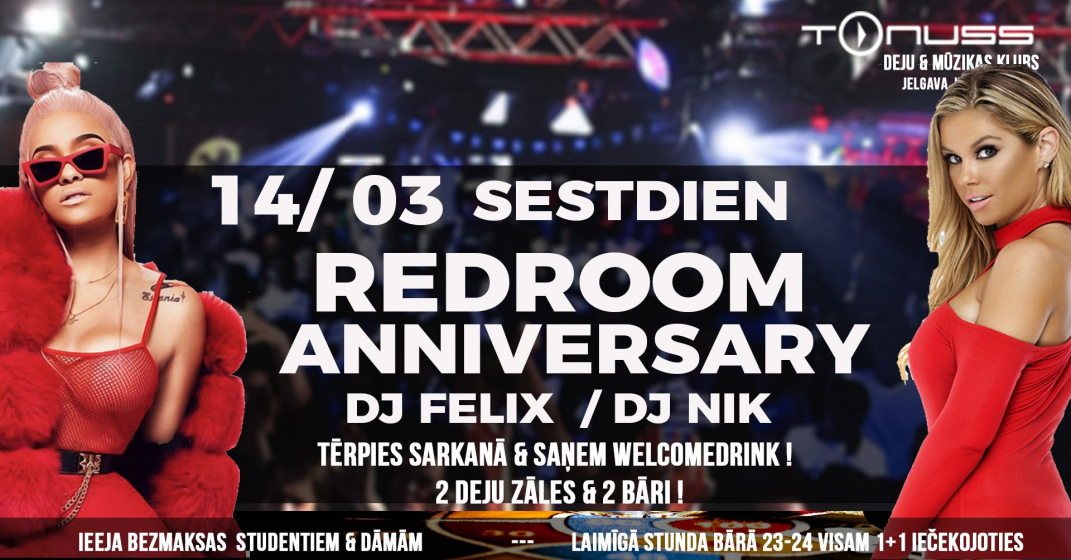 RedRoom Anniversary klubā Tonuss