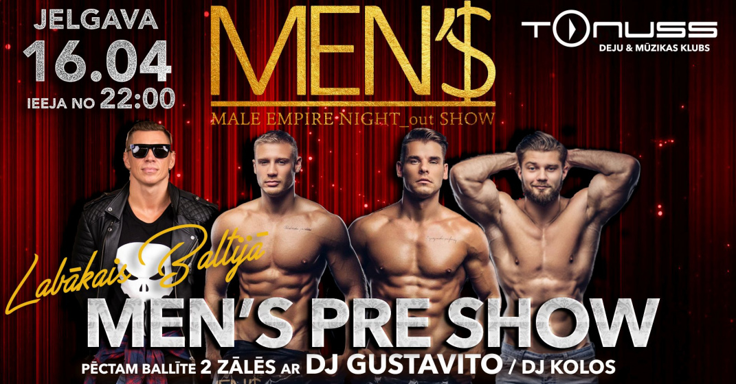 Male Empire night pre show klubā Tonuss