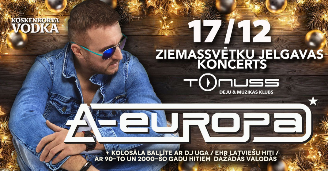 A-Europa ziemassvētku koncerts Jelgavā klubā Tonuss