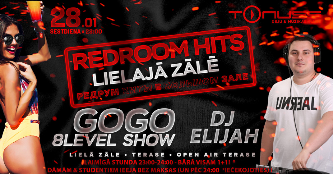 Redroom hits & T1 & 8level GoGo show klubā Tonuss
