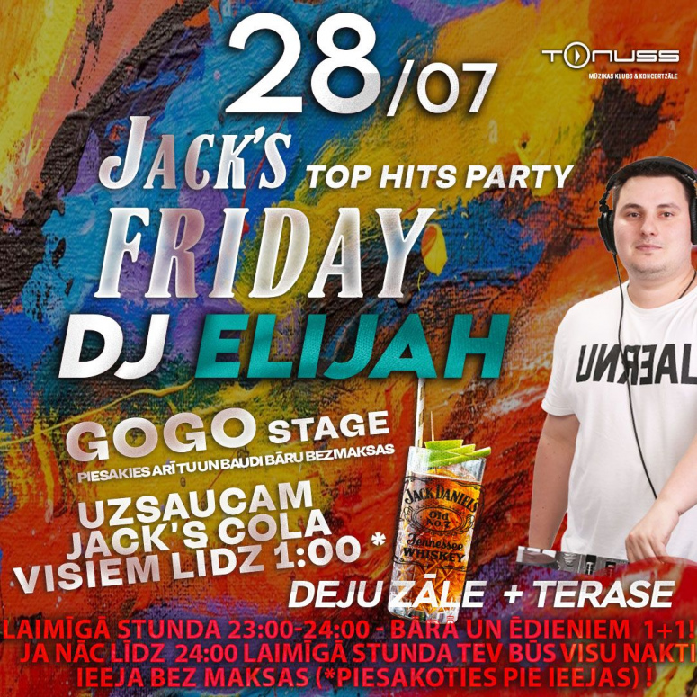 Jack's Friday / TOP hits party klubā Tonuss