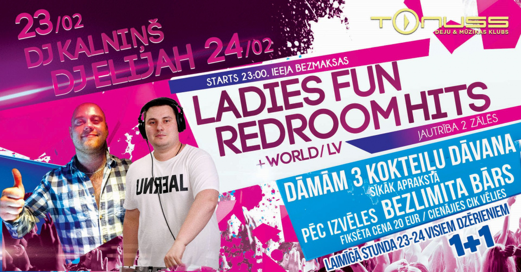 Ladies have fun &amp; Redroom party klubā Tonuss