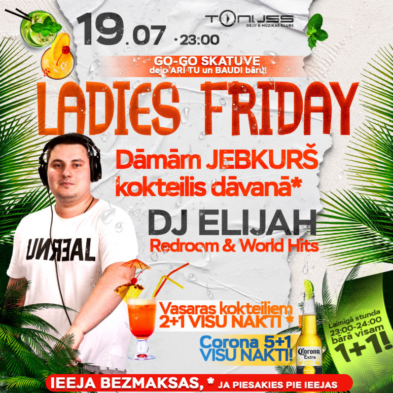 Ladies friday klubā Tonuss