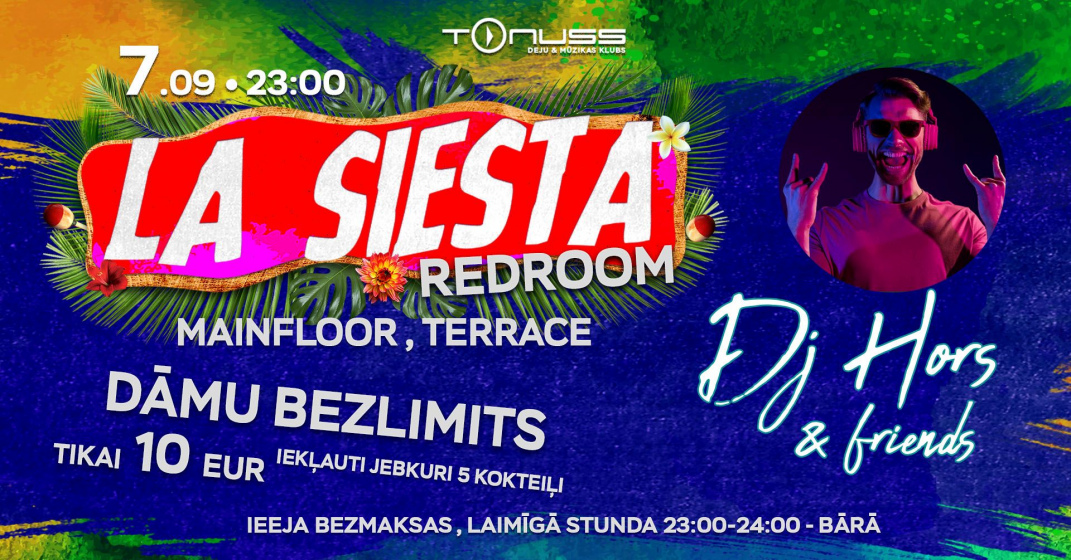 Redroom & Dāmu bezlimits klubā Tonuss