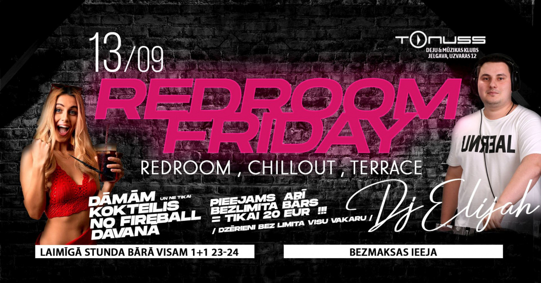 Redroom friday klubā Tonuss