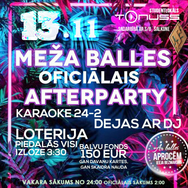 Meža vakars balles afterparty klubā Tonuss