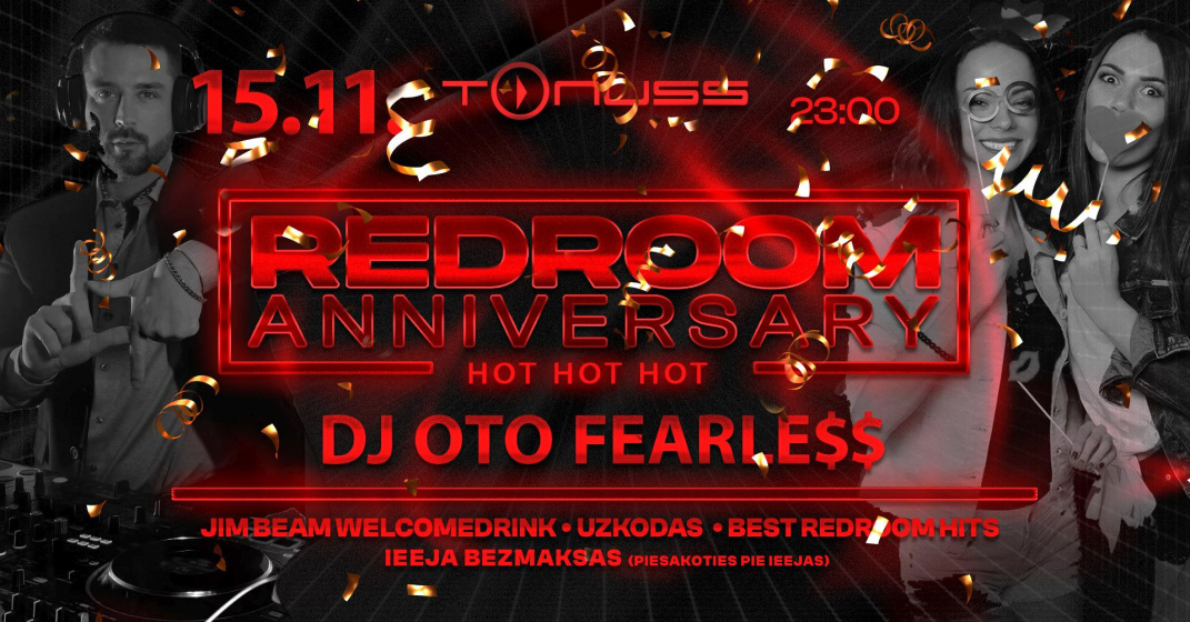 Redroom anniversary klubā Tonuss