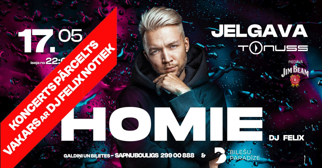 HOMIE koncerts klubā Tonuss