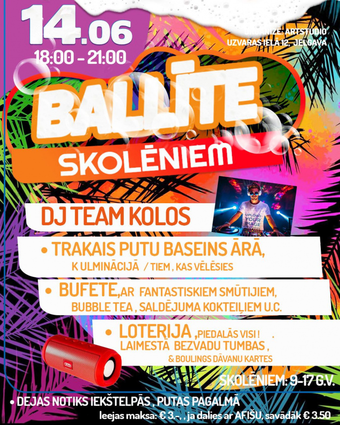 Vasaras ballīte skolēniem klubā Tonuss