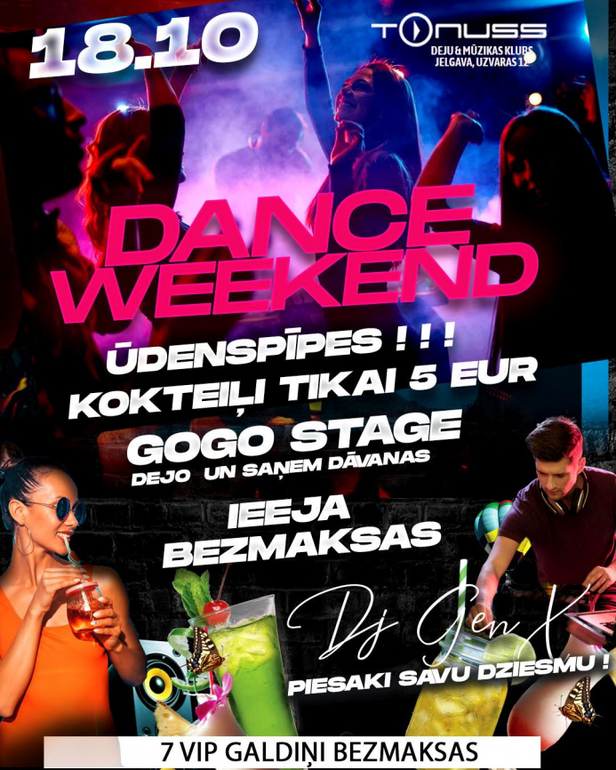 Chillin weekend klubā Tonuss