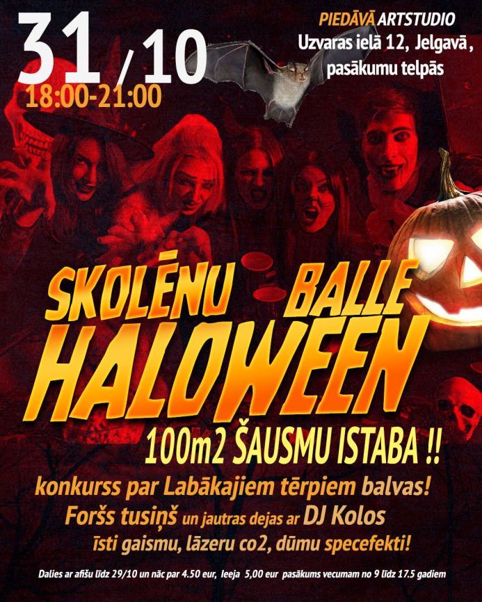 Teen haloween 18:00 klubā Tonuss