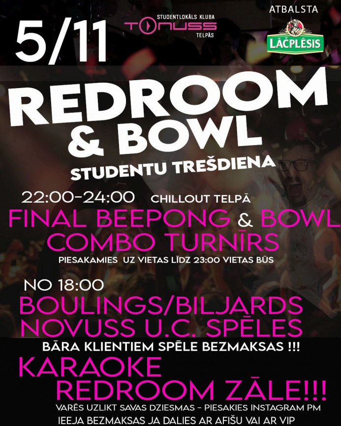 STUDENTU TREŠDIENA klubā Tonuss