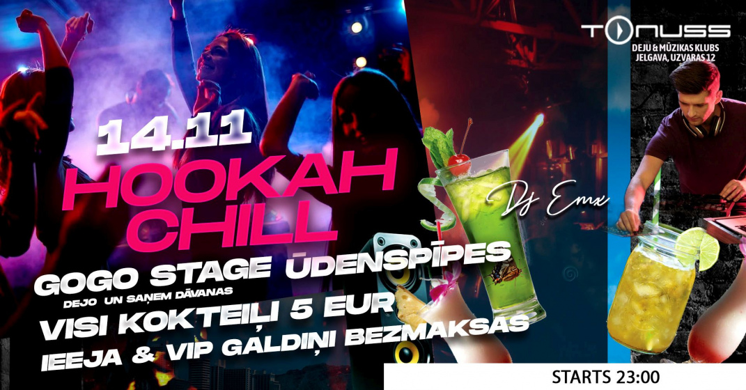Hookah chill klubā Tonuss