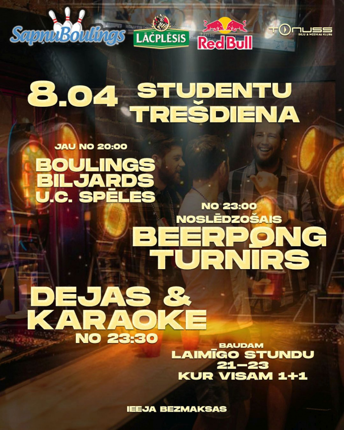 Priekšpēdējā studentu trešdiena klubā Tonuss